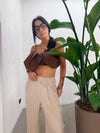 Pantalone Viscosa Beige