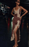 Abito Satin pizzo