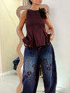 Jeans floreale