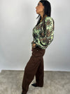 Jeans marrone Lia