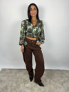Jeans marrone Lia