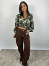 Jeans marrone Lia