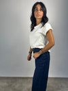 Jeans palazzo scuro Bea