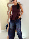 Jeans floreale