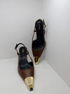 Scarpa Slingback punta oro