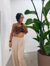 Pantalone Viscosa Beige