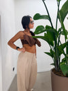 Pantalone Viscosa Beige
