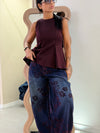 Jeans floreale