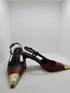 Scarpa Slingback punta oro