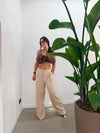 Pantalone Viscosa Beige