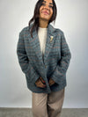 Blazer check Azzurra