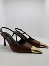 Scarpa Slingback punta oro